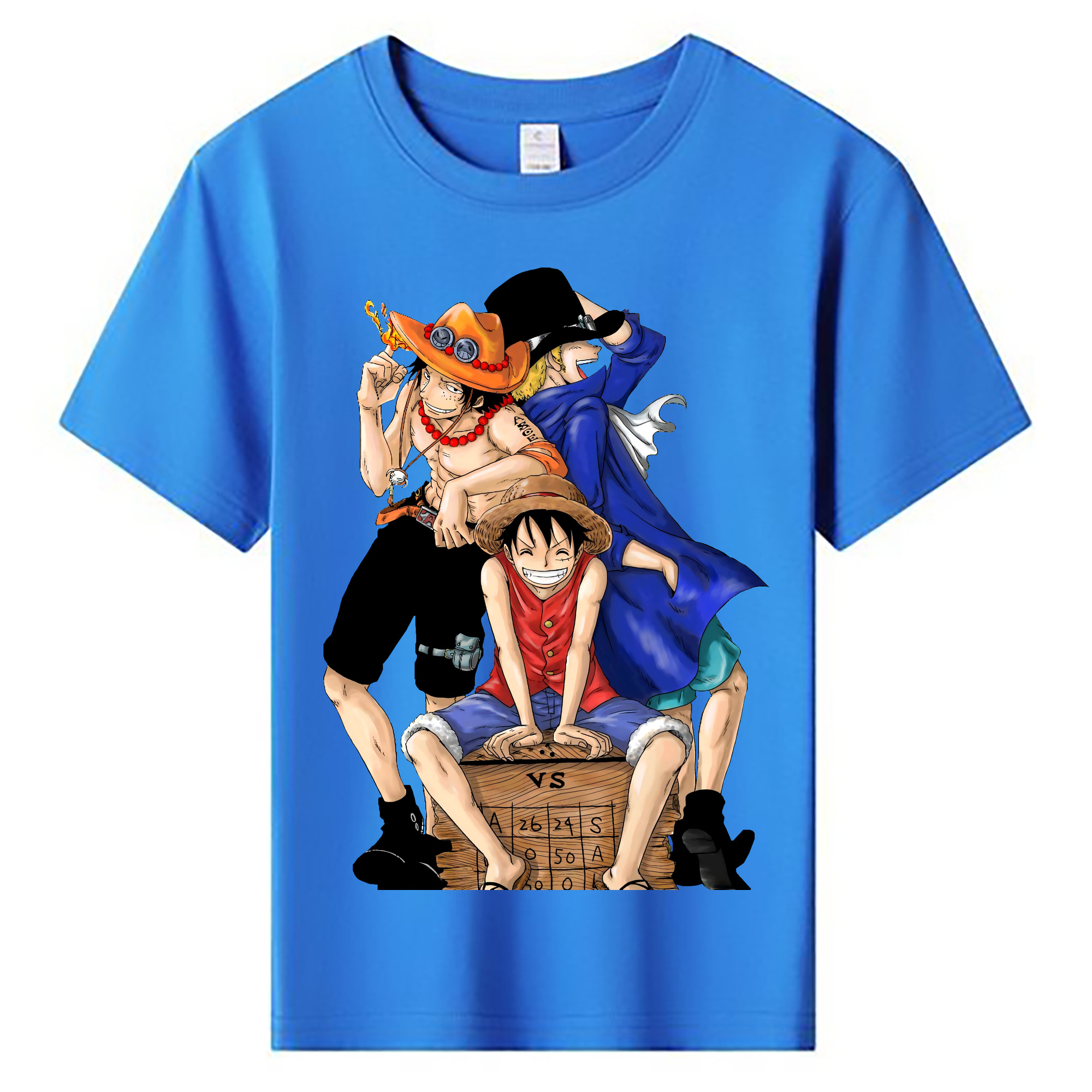 ワンピース モンキー・D・ルフィ ONE PIECE Monkey D. Luffy 綿100％キッズTシャツ（フロントプリント）